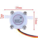 1/4" 1.75MPa Water Flow Sensor 0.3-6L/min Switch Meter Flowmeter Counter Sen OZ