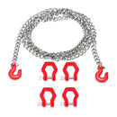 Trailer Towing Buckle Tow Hooks D Shackles for 1/10 RC Truck Climbing Car