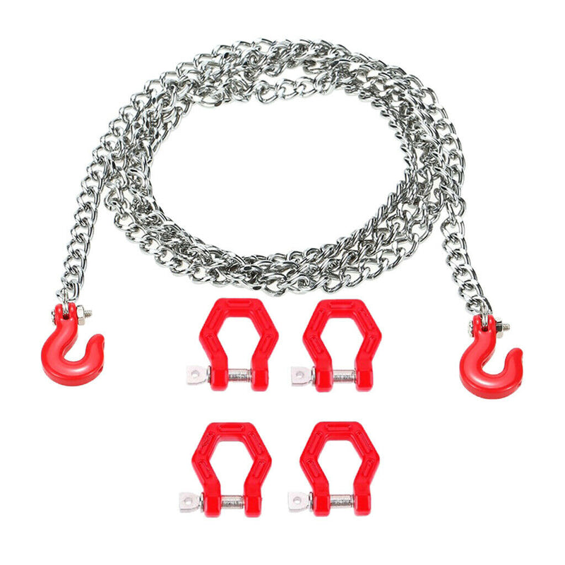 Trailer Towing Buckle Tow Hooks D Shackles for 1/10 RC Truck Climbing Car