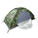 Single Camouflage Tent for Outdoor Camping, Travel, Hiking, Backpacking,