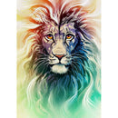 5D DIY Full Drill Diamond Painting Colorful Lion Cross Stitch Embroidery