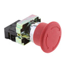 2xMushroom NC Emergency Stop Latching Rotary Self-locking Push-button Switch