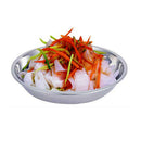 Hotel Stainless Steel Kitchen Table Dinning Dinner Plate for Seafood 30CM