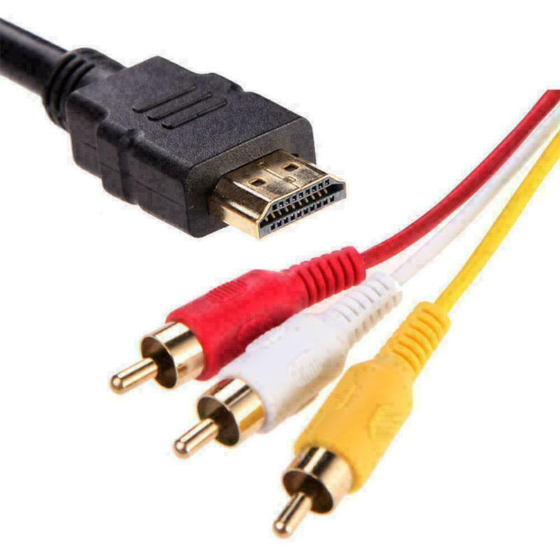5Ft HDMI Male to 3 RCA Video Audior Componen Convertet Cable AV Adapter