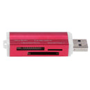 USB2.0 4 in 1 Multi Memory Card Reader for SD/SDHC/Mini SD/MMC/TF (Red)