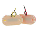 2Red + 2Amber 6LED Rectangle Clearance 12V Side Marker Light Trailer Camper