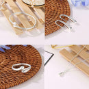 Fashion Women Water Drop Earrings Necklace Bangle Knuckle Ring Jewelry Set