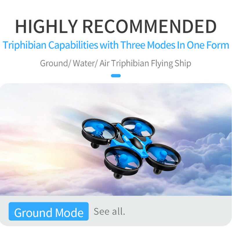 RC Drone Boat Car 2.4G 6- Water/Ground/Air