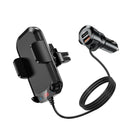 Car Air Vent Bracket FM Bluetooth Handsfree Dual USB Charger Phone Holder