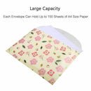 Floral Printed Festival Letter Size Poly Envelopes Document Organizer Bookl