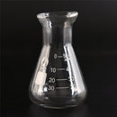 1x Transparent conical flask glass erlenmeyer flask 50ml school lab glassware&M