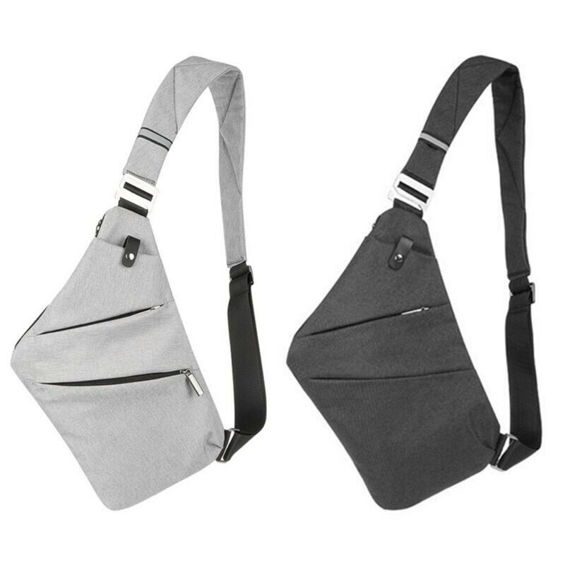 New Osoce Men Nylon Crossbody Shoulder Chest Thin Sling Casual Bag Satchel  J3N2