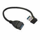 USB 3.0 Right Angle 270 degree Extension Cable Male to Female Adapter Cord, G2P7