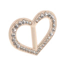 Pack of 2 Fashion Crystal Heart Scarf Twilly Neckerchief Ring Clip Holder