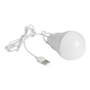 LED Bulb Dormitory Energy Saving Light USB Emergency Outdoor Lamp (White)