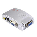 VGA to AV TV RCA Composite Converter Adapter S-video Box for PC Laptop Wind