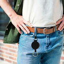 Resilience Steel Wire Elastic Keychain Recoil Retractable Key Ring (Round) A