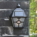Retro Hex LED Solar Wall Lamp Falme Pane IP65 for Outdoor Fence Stair Light