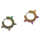 Men's women's fashion Titanium Steel Punk Rivet Ear Studs Gothic Hoop Earri O8E1