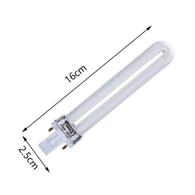 9W Uv White Lamp Tube Light Bulbs CCO Gel Nail Art Replacement Curing Bulb U6T6