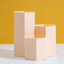 3 Lattices Makeup Brush Storage Box Cosmetics Pen Holder Organizer (Pink) A