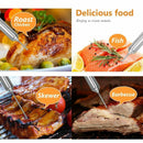 12 IN 1 Stainless BBQ Condiment Spice Roast Curing Syringe W/Neddles Meat Claws