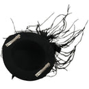 Women Barrette Strass spring Burlesque Punk Mini Hat black W5G5