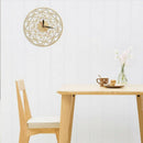 Polygonal Modern Geometric Wooden Wall Clock Cobweb Contemporary Style Cut