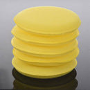 5 x Yellow Car Wax Polish Applicator Pad Large 5inch Soft Foam Sponge Pads