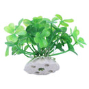 2 pieces Aquarium Landscaping green cloverleaf artificial aquatic plants E6I6