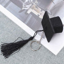 Graduation Plush Dr. Cap Metal Pendant Keychain Doctoral Hat Shaped Charm K T1H2
