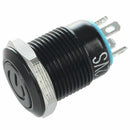 12V 2A 9.5mm LED Metal Cap Power Momentary Push Button Switch Car DIY Modif