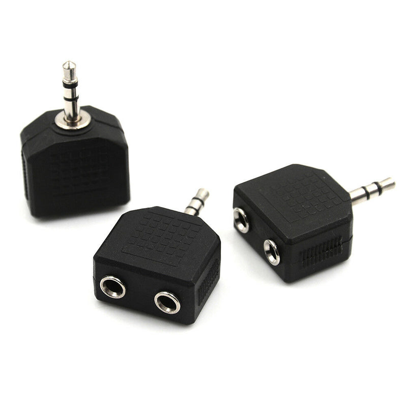 5Pcs 3.5mm to dual 2 RCA female male jack Y splitter audio adapter converter JR