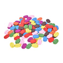 100Pcs Mixed Carve Hand Made Pattern Wood Buttons For Craft Scrapbook 20mm MO