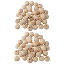 100pcs 6&8mm Wooden Beads Natural Round Ball Wood Spacer Beads Baby Teethers