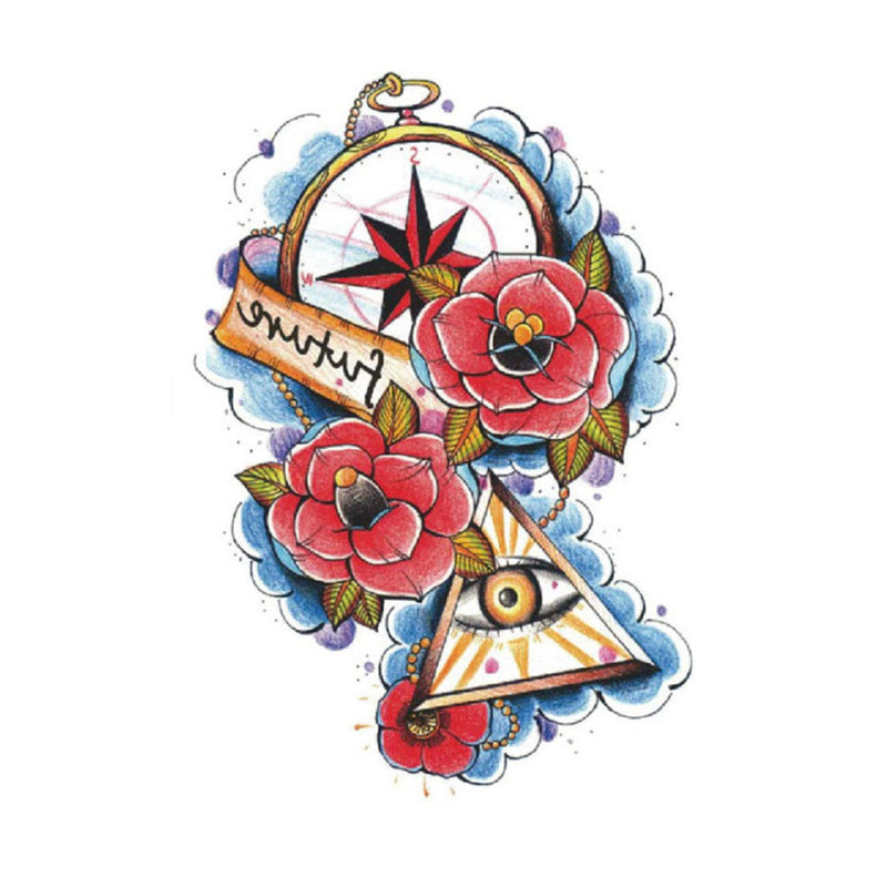 Body Art Makeup Triangle Eyes Tattoo Waterproof Temporary Tattoo Stickers@JC! Kw