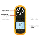 Mini LCD Wind Speed Gauge Air Velocity Flow Meter Digital Thermometer 2019 K9I0
