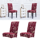 2pcs Snowflake Pattern Stretch Universal Dinning Living Room Chair Covers