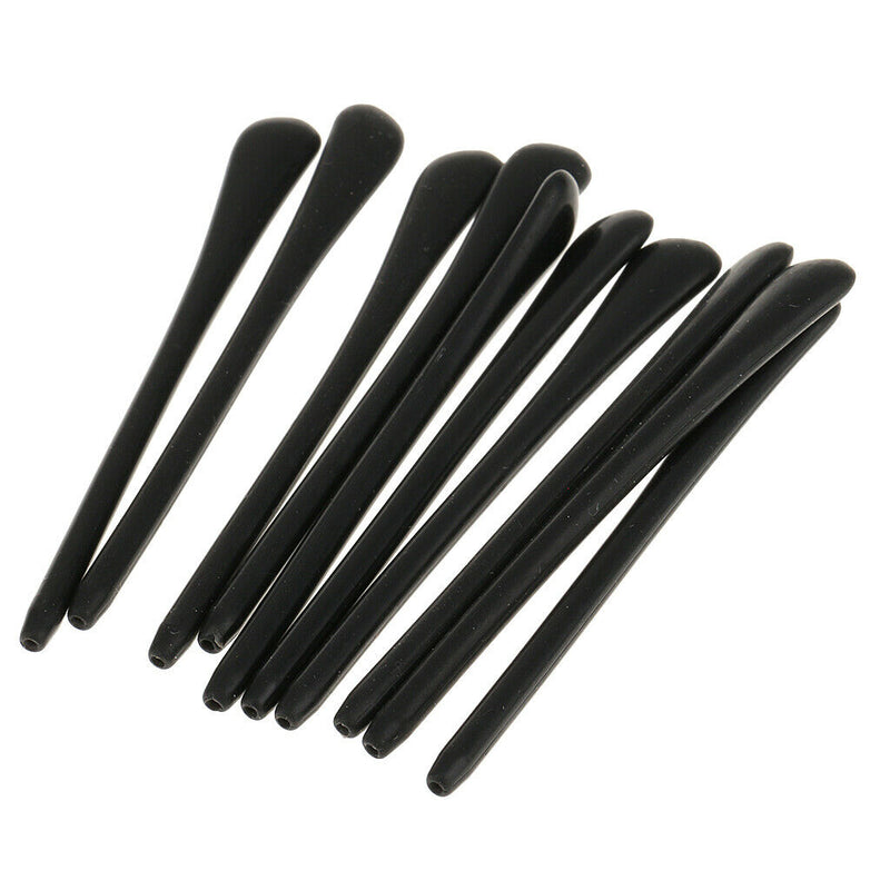 10x Expandable Silicone Eyeglasses End Tips Ear Sock Tubes Replacement Black