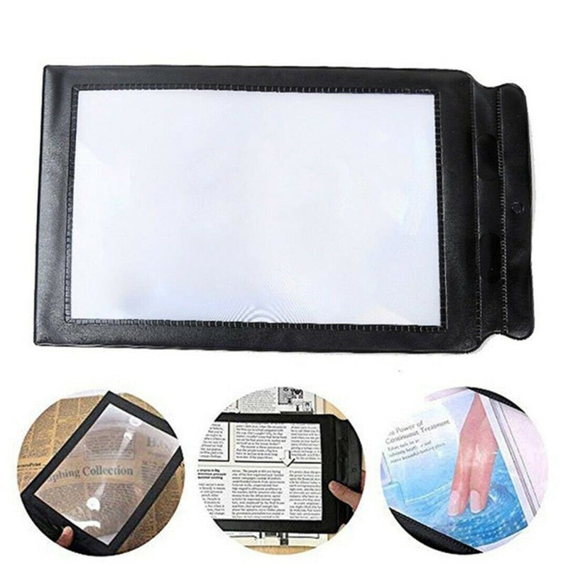 Full Page Magnifier Sheet Big Large Magnifying Glass Reading Book Aid Lens