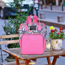 Printing Mommy Travel Backpacks Big Maternity Nappy Top-handle Bags (Pink) A