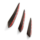 6PCS Universal Fit Front Bumper Lip Splitter Fins Body Spoiler Black
