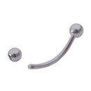 Stainless steel Curve Bent Barbell Plain Eyebrow Ring Body Piercing Jewelry D6K4