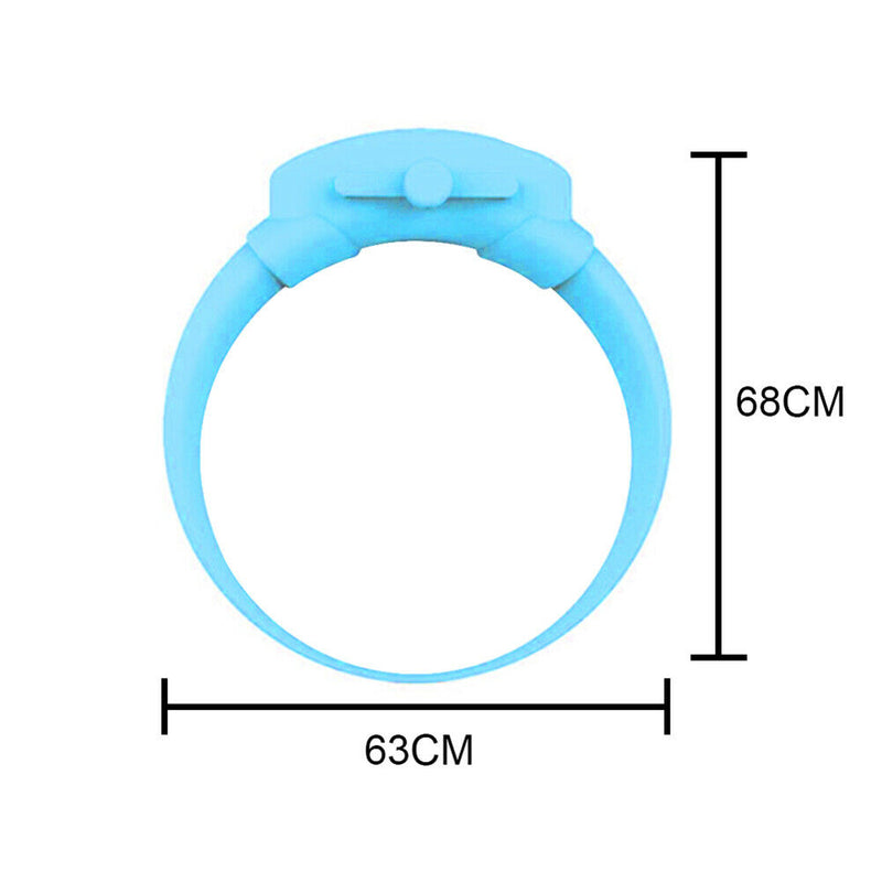 1 Set Outdoor Hand Dispenser Bracelet with Empty Squeeze Bottle (Blue) A