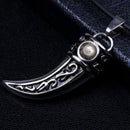 Trendy Stainless Steel Domineering Wolf Tooth Shape Pendant Necklace Jewelry LJ