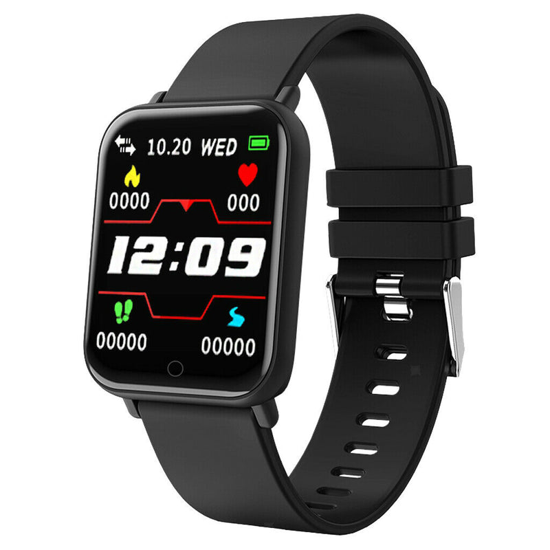 1.44" Smart Bracelet Wristwatch Sports Fitness Tracker IP67 Waterproof Black