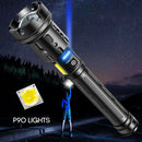 Super Bright XHP90 LED Flashlight 26650 USB Rechargeable Zoom Torch Light Hn