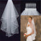 Elegant White Elegant Beauty Two Layers Short Net Tulle Bride  For Wedd â„–[