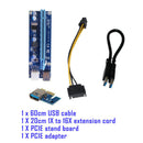USB 3.0 PCI-E Express 1x To 16x GPU Extender Riser Card Adapter Power Cable nic