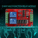 12V Multifunction 2 Channel Delay Self-Locking Circulate Time Relay Module